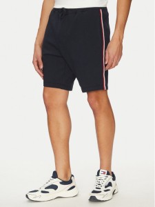 Tommy Hilfiger Szorty materiałowe Global Stripe MW0MW39255 Granatowy Regular Fit