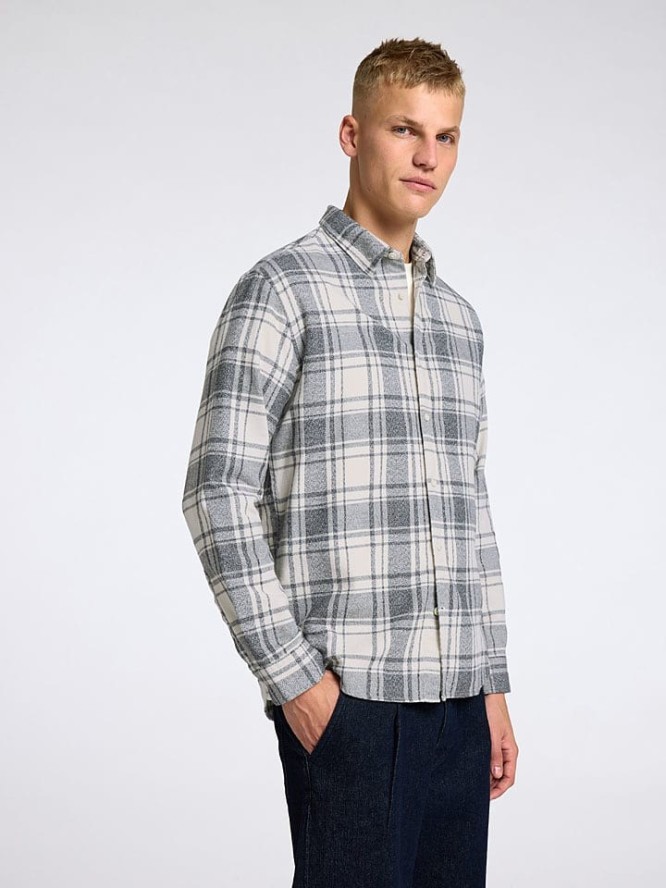 SELECTED HOMME Koszula w kolorze szaro-białym rozmiar: M