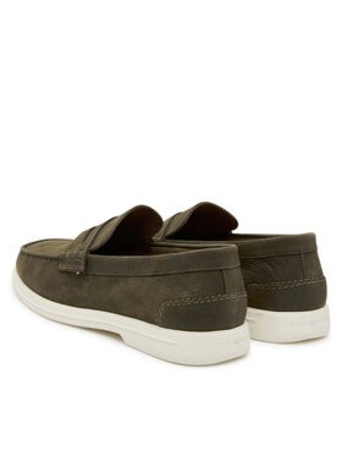 Tommy Hilfiger Mokasyny Nubuck P Loafer FM0FM05350 Khaki