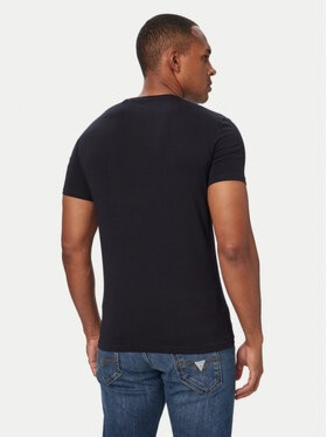 Guess T-Shirt M6YI24 K3728 Granatowy Extra Slim Fit
