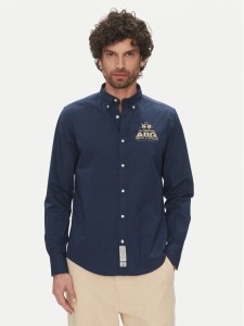 La Martina Koszula Alfred MAC601 PP483 Granatowy Regular Fit