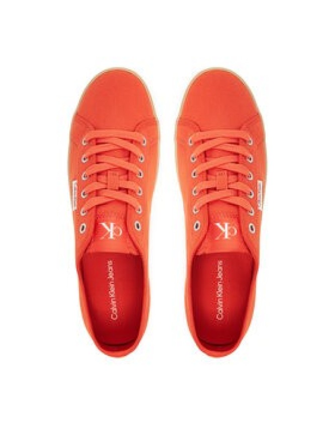 Calvin Klein Jeans Tenisówki Ess Vulc Low Mg Cv YM0YM01301 Pomarańczowy