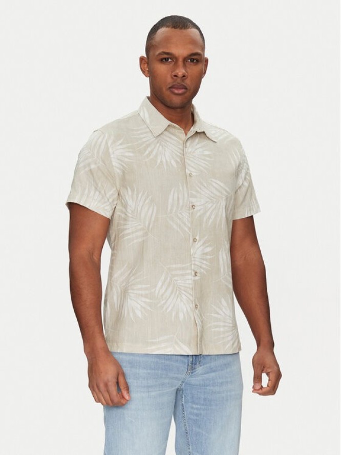 Guess Koszula M5GH68 WH3A0 Beżowy Regular Fit