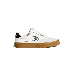 Sneakersy skórzane Cariuma NaiOCA Pro Suede Gum Vintage White Canvas Off-White