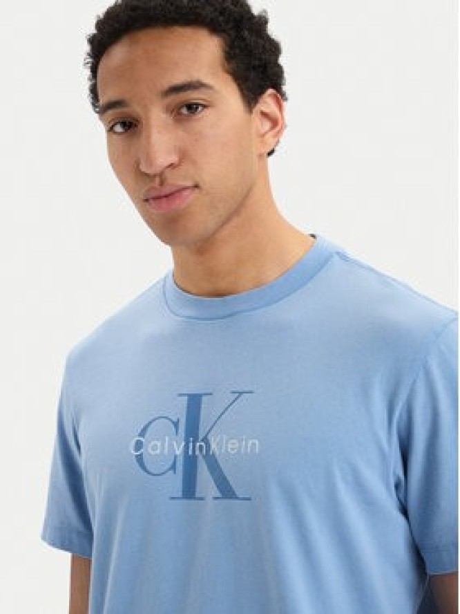 Calvin Klein Jeans T-Shirt SS 20S LV04RG832G Niebieski jasny Regular Fit