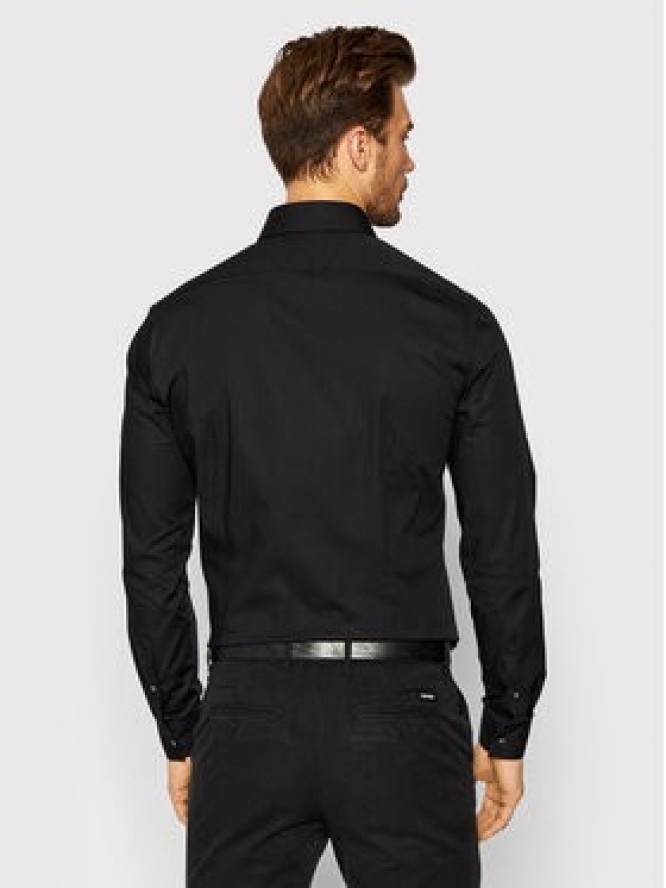 Calvin Klein Koszula Poplin K10K108229 Czarny Slim Fit