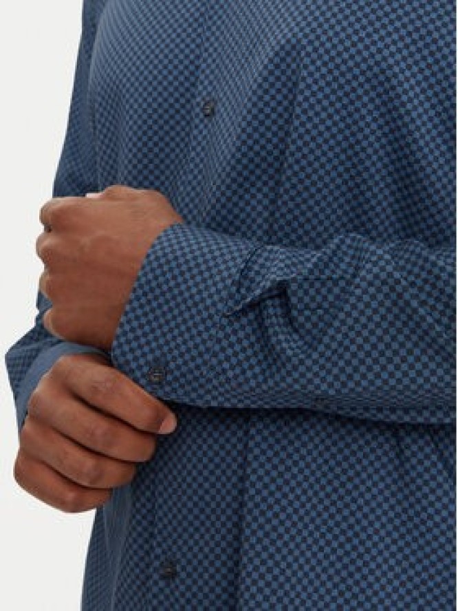 Sisley Koszula 535VSQ03S Niebieski Regular Fit