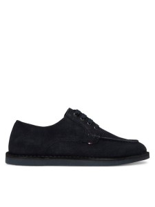 Tommy Hilfiger Półbuty Stitchdown Suede Derby FM0FM05841 Granatowy