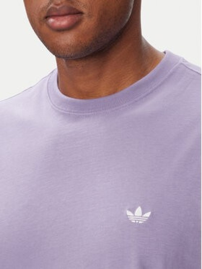 adidas T-Shirt Trefoil Essentials Loose KV3140 Fioletowy Regular Fit