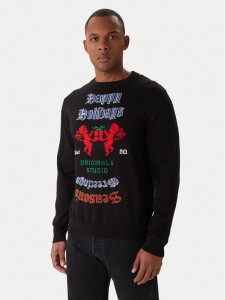 Jack & Jones Sweter Holiday 12287994 Czarny Relaxed Fit