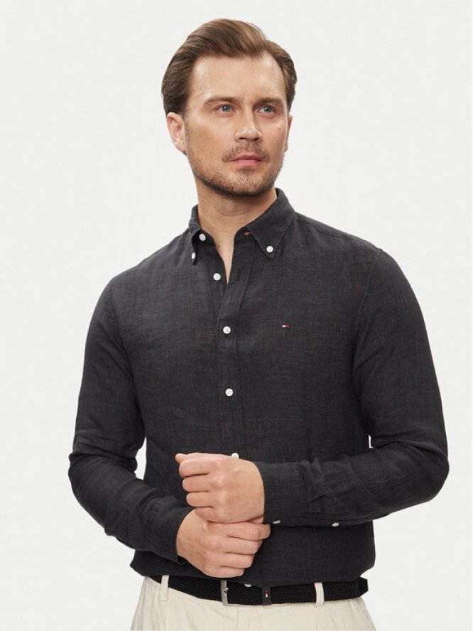 Tommy Hilfiger Koszula MW0MW34602 Czarny Regular Fit