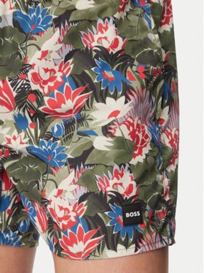 BOSS Szorty kąpielowe Piranha 50508844 Zielony ciemny Regular Fit