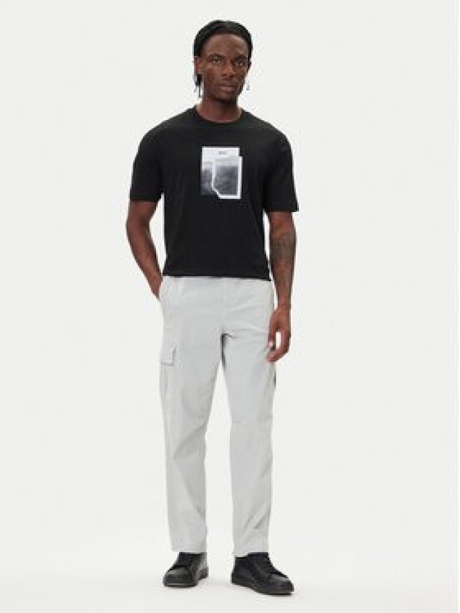 BOSS T-Shirt Te_Brokenice 50554640 Czarny Regular Fit