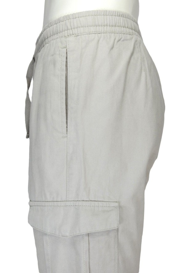 Spodnie JOGGERY Jasne Szare Męskie, Bojówki, Bawełniane, Casualowe, Zwężana Nogawka -BRAVE SOUL