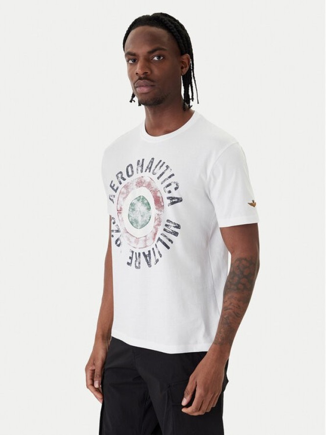Aeronautica Militare T-Shirt 261TS2538UJ00727 Biały Regular Fit