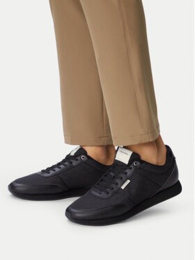 Calvin Klein Sneakersy Retro Runner T Lth Aop Ny HM0HM02213 Czarny