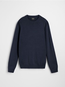 Sweter z długim rękawem - granatowy
