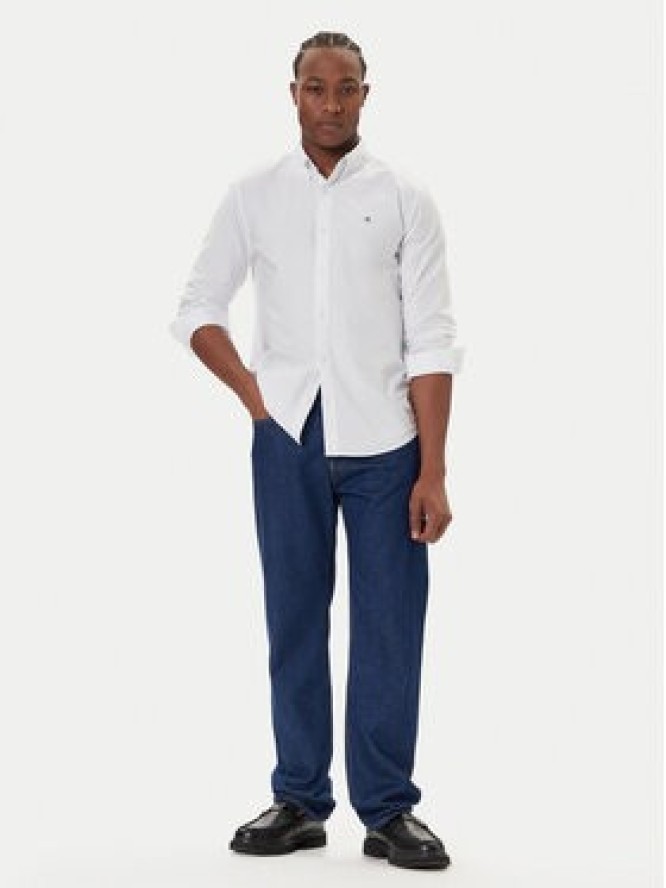 Calvin Klein Jeans Koszula Oxford Classic LV140EM125 Biały Regular Fit