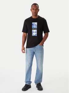 HUGO T-Shirt Nuley JJK 50554841 Czarny Relaxed Fit