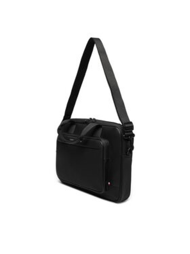 Tommy Hilfiger Torba na laptopa Th Foundation Computer Bag AM0AM13626 Czarny