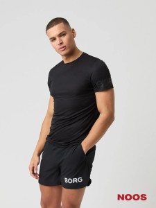bjorn_borg BORG LIGHT T-SHIRT z recyklowanego poliestru – BLACK BEAUTY