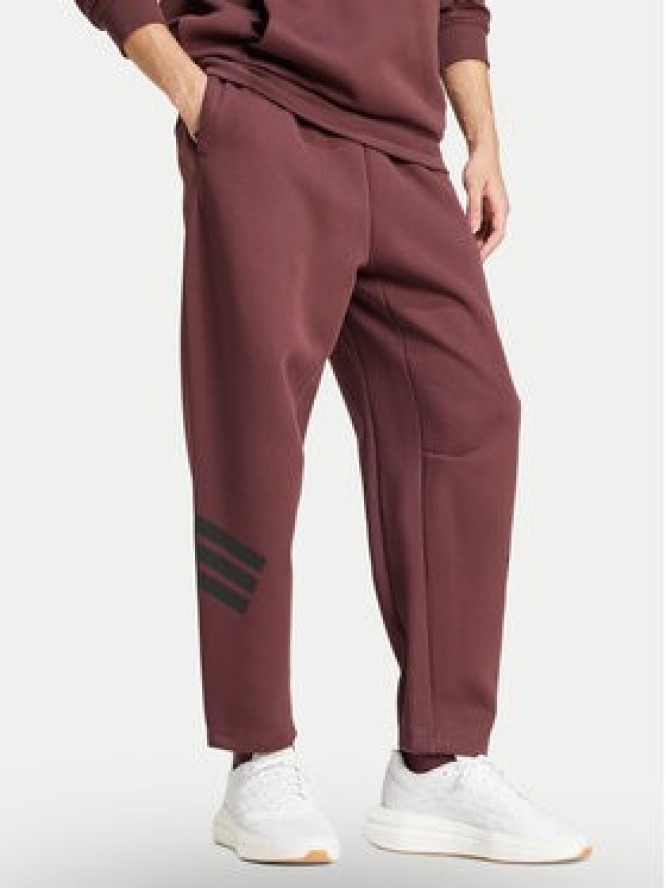 adidas Spodnie dresowe Future Icons 3-Stripes JD4888 Bordowy Loose Fit