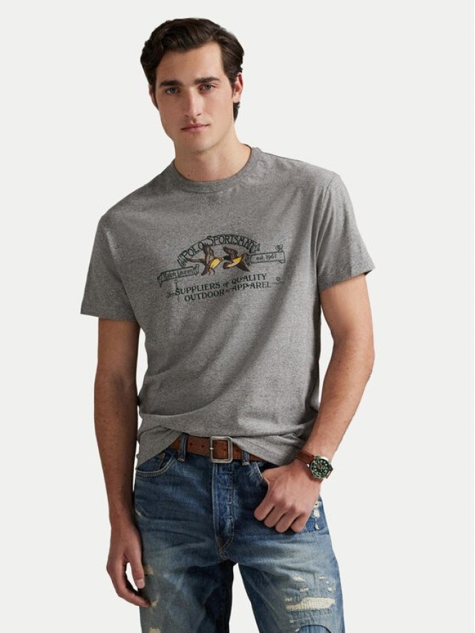 Polo Ralph Lauren T-Shirt 710981142002 Szary Classic Fit