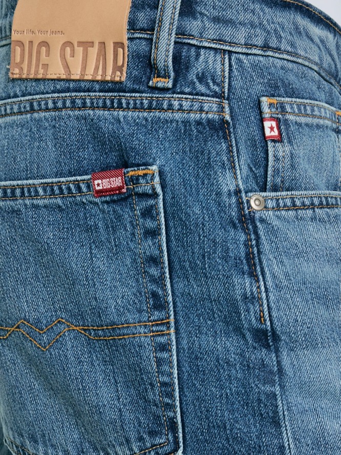 Jeansy męskie z prostą nogawką niebieskie Brandon 191