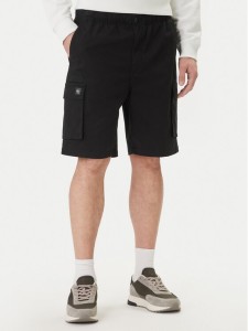 Calvin Klein Jeans Szorty materiałowe LV04RB618G Czarny Regular Fit