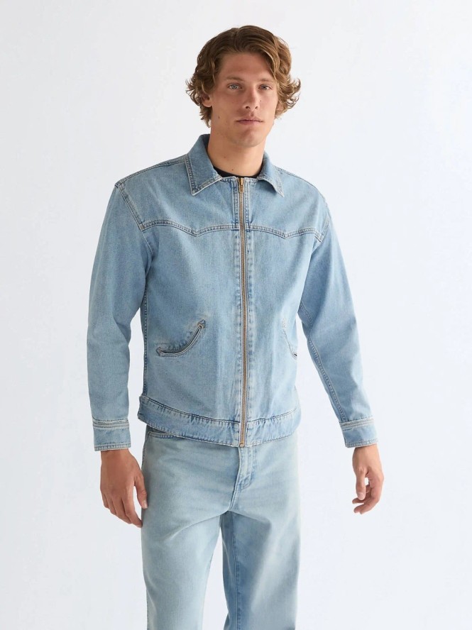 MESKA KURTKA JEANSOWA WRANGLER TRAILRIDER JACKET DOVE WING 112378055