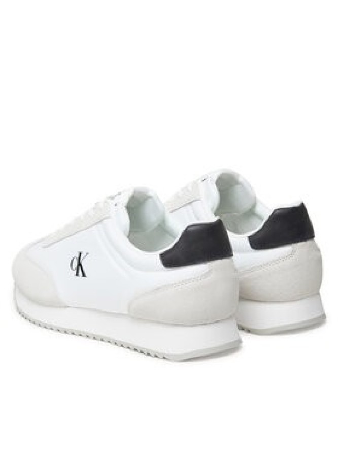 Calvin Klein Jeans Sneakersy Retro Runner Lace Up Ny-Su YM0YM01325 Biały
