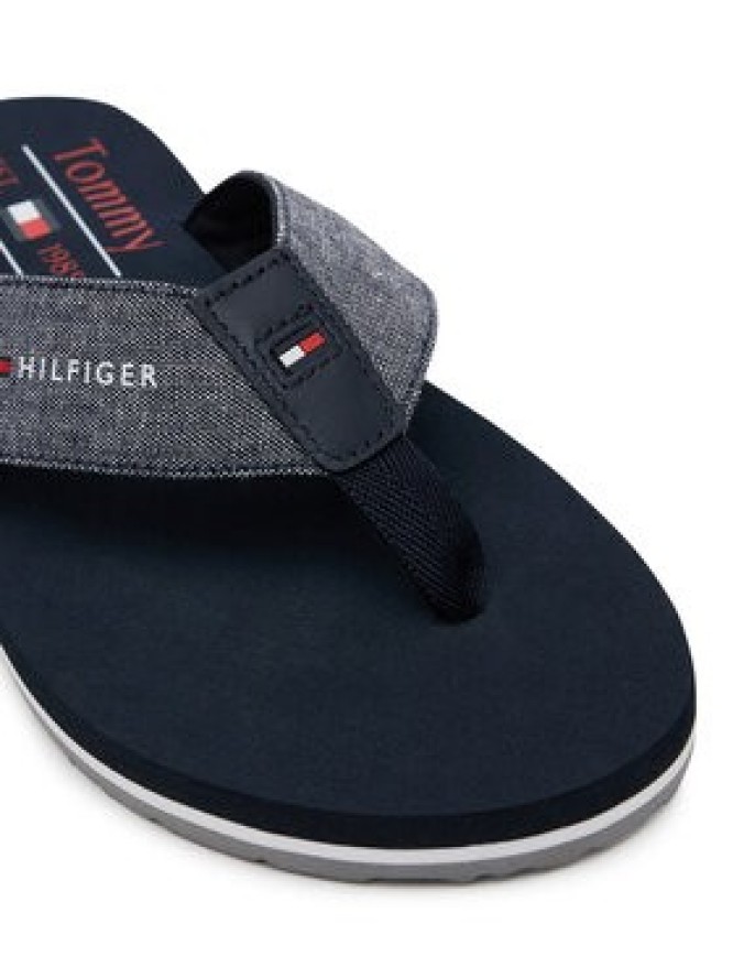 Tommy Hilfiger Japonki Chambray Beach Sandal FM0FM05570 Granatowy