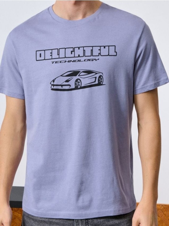 Koszulka z nadrukiem - fioletowy