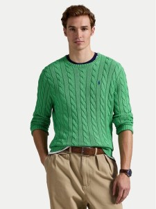Polo Ralph Lauren Sweter 710775885523 Zielony Regular Fit