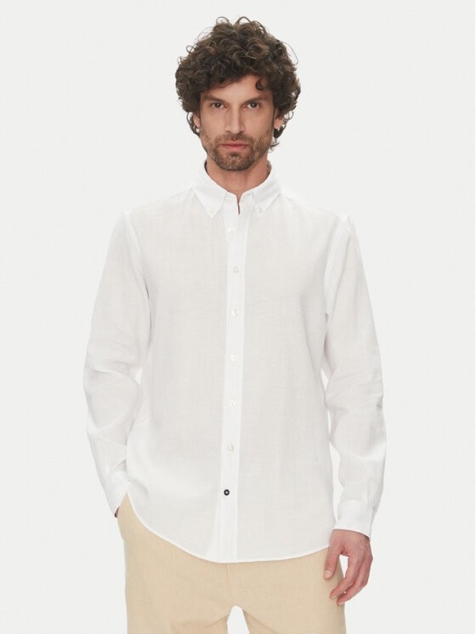 Hechter Paris Koszula 60356 151600 Biały Regular Fit