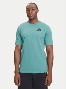 adidas T-Shirt Yay Sports Verbiage Graphic JY1830 Turkusowy Regular Fit