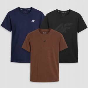 KOMPLET KOSZULEK MĘSKICH 4F ZESTAW T-SHIRT 3PAK