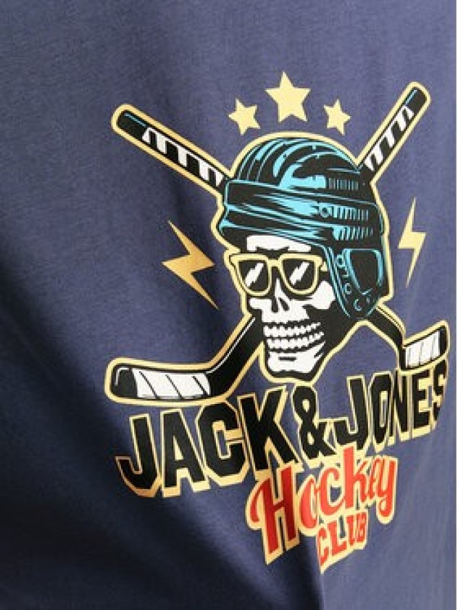 Jack & Jones T-Shirt Eight Skull 12264841 Granatowy Standard Fit