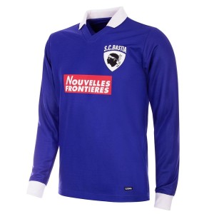 Koszulka retro piłkarska dla dorosłych - SC Bastia 1997-98 - Niebieska