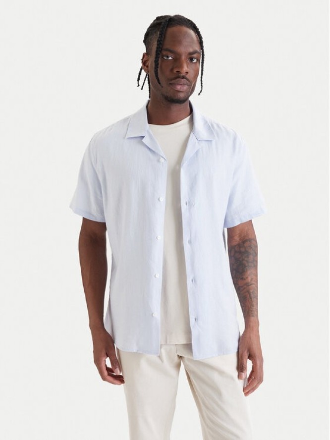Calvin Klein Koszula LV04LF137G Fioletowy Relaxed Fit