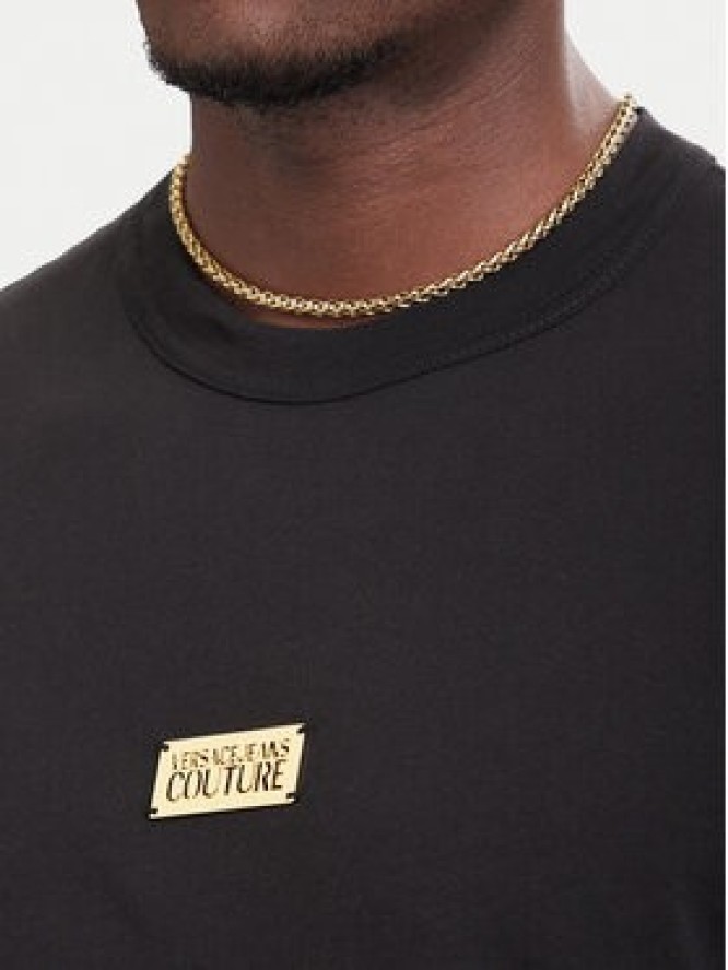 Versace Jeans Couture T-Shirt 80GAHT05 CJ00T Czarny Regular Fit