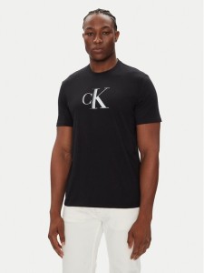 Calvin Klein Jeans T-Shirt Center Monogram LV04RC857G Czarny Regular Fit