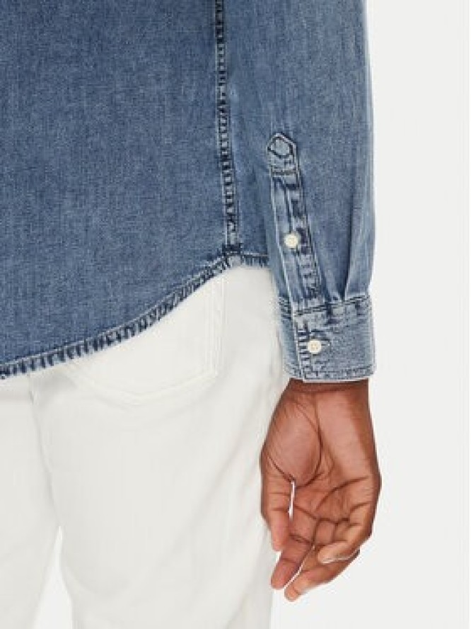 Calvin Klein Jeans Koszula jeansowa LV040EM774 Niebieski Regular Fit