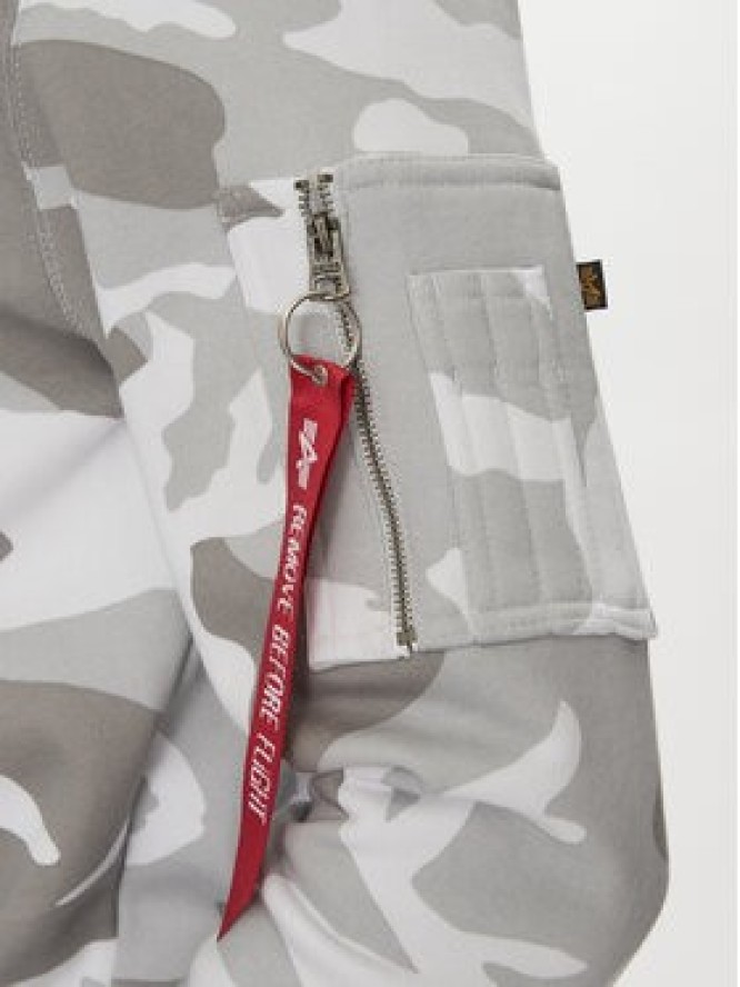 Alpha Industries Bluza Back Print 178318 Szary Regular Fit