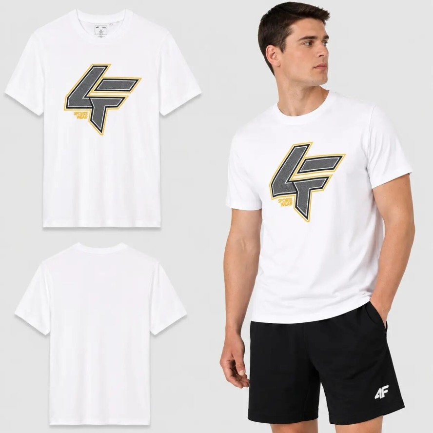 KOSZULKA MĘSKA 4F T-SHIRT BAWEŁNIANY SPORTOWY NA CO DZIEŃ M2662 SS26