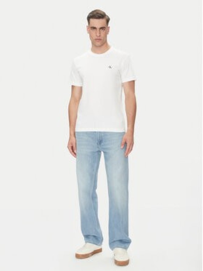 Calvin Klein Jeans Komplet 2 t-shirtów Monologo J30J320199 Biały Regular Fit