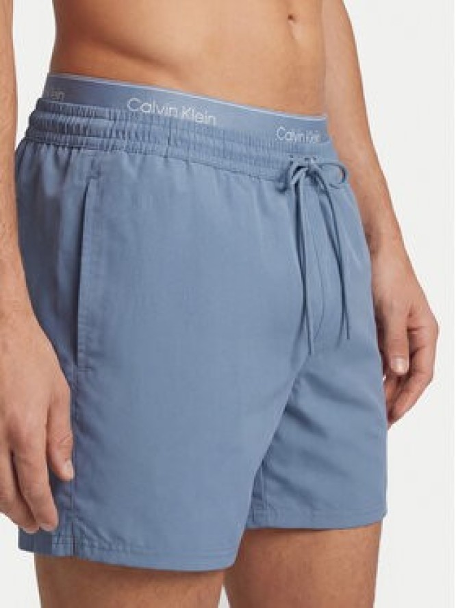 Calvin Klein Swimwear Szorty kąpielowe LV00N61024 Niebieski Regular Fit