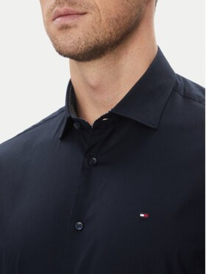 Tommy Hilfiger Koszula MW0MW39279 Granatowy Slim Fit