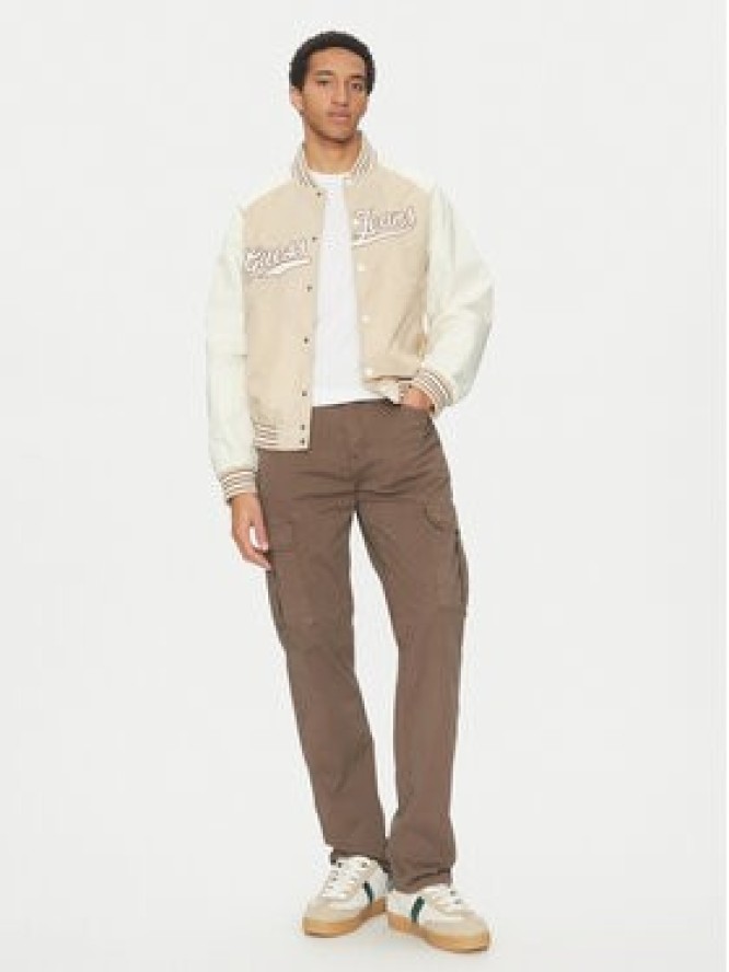 Guess Jeans Kurtka bomber M5GL32 WHAA2 Écru Regular Fit
