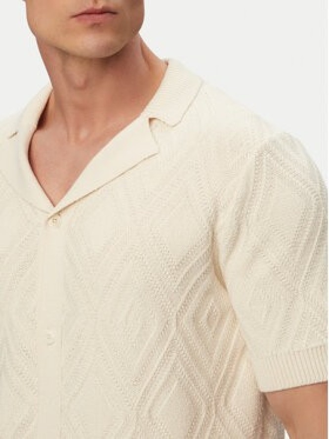 JOOP! Jeans Koszula Diamor 30101667 Kremowy Regular Fit